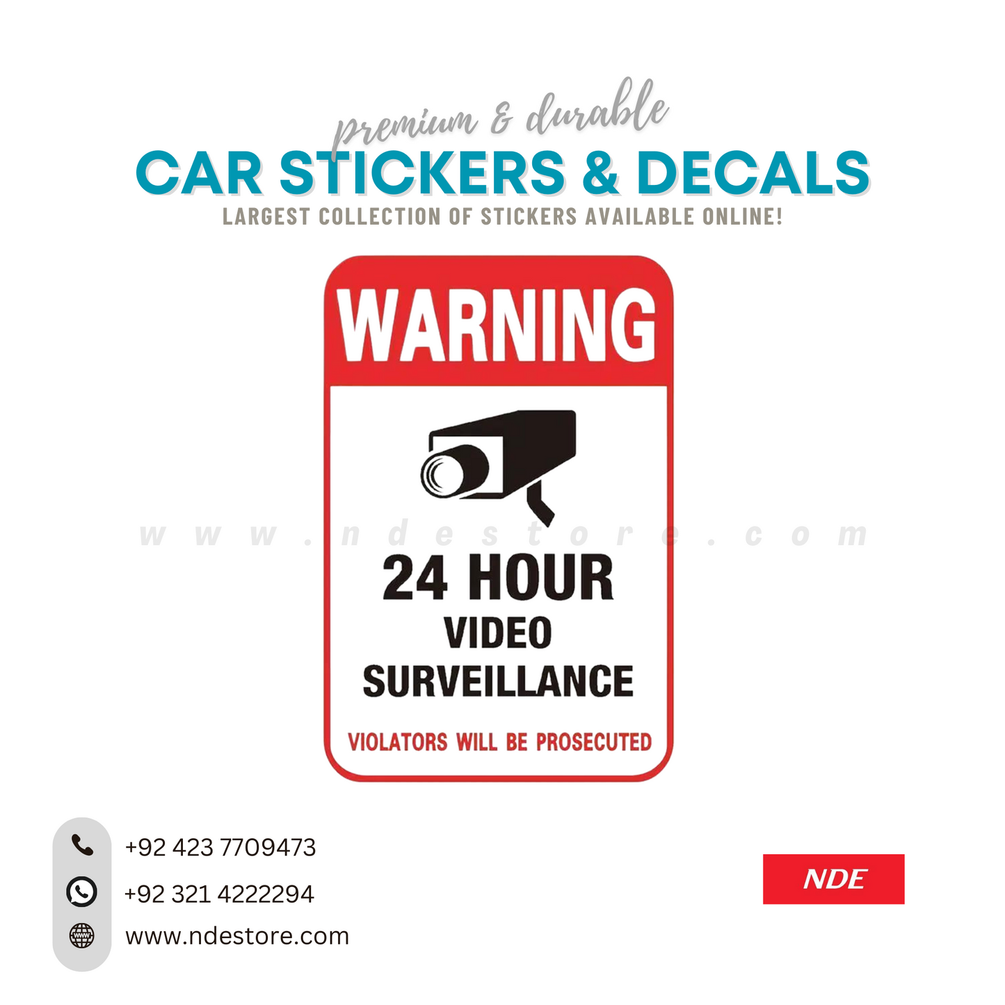 STICKER, WARNING CCTV STICKER