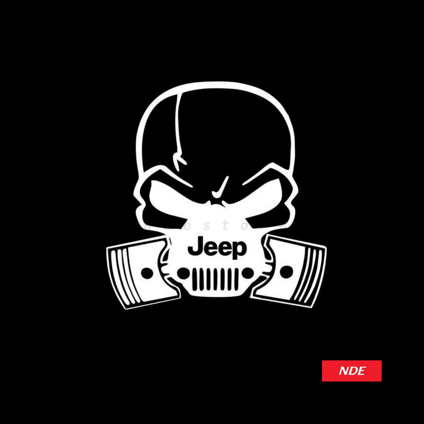 STICKER, JEEP SKULL MASKED (J010)