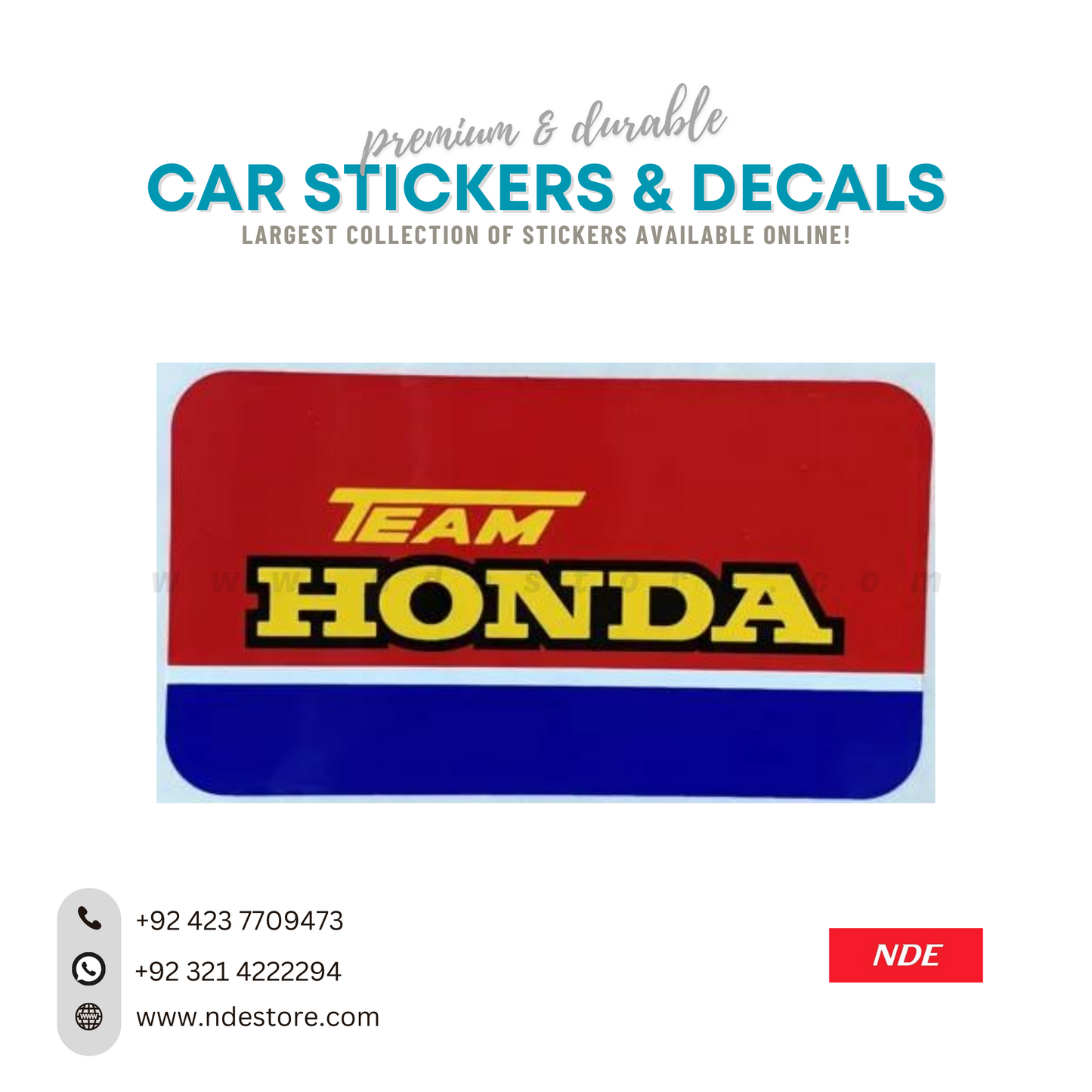 STICKER, TEAM HONDA