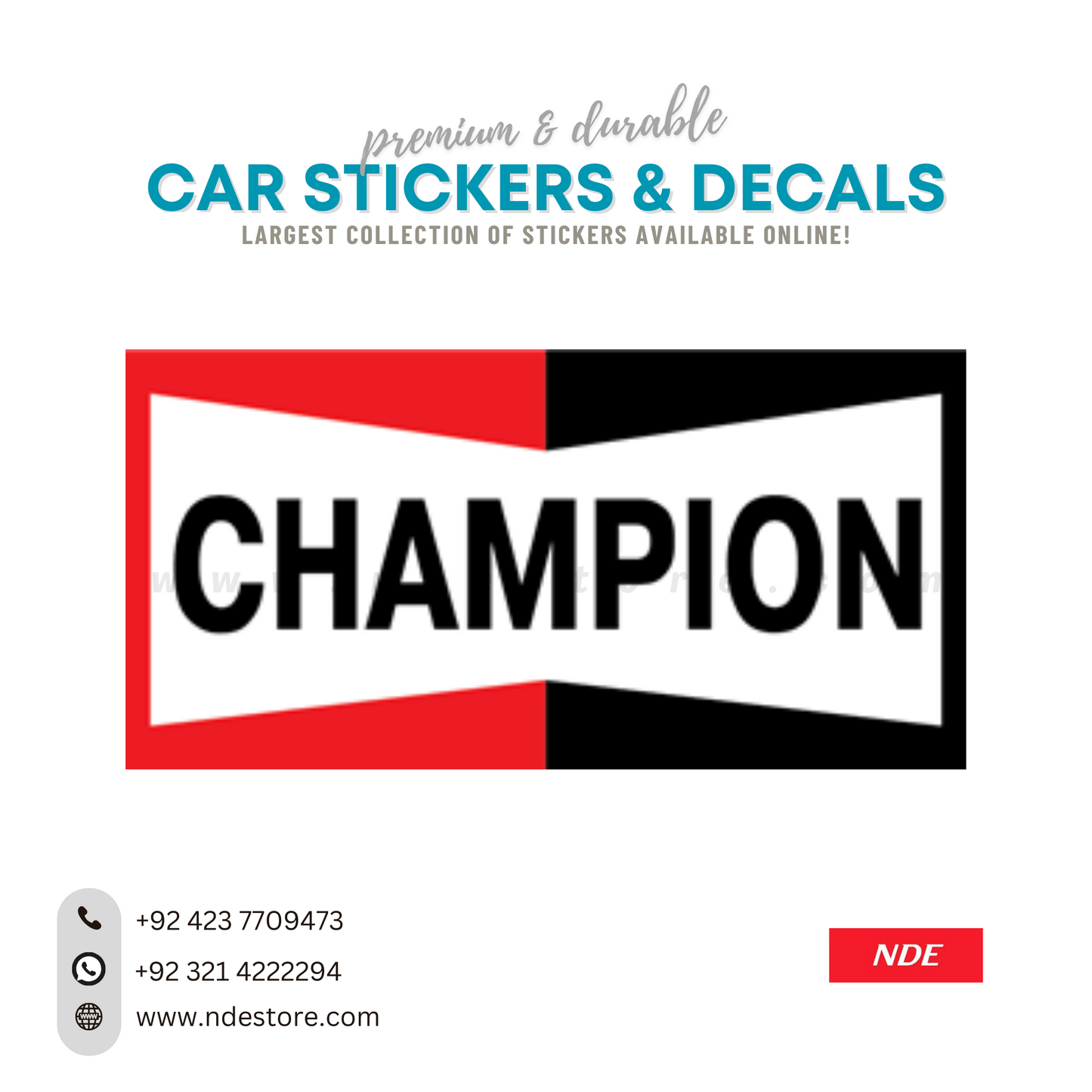 STICKER, CHAMPION