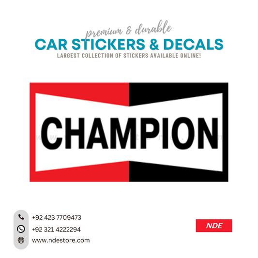 STICKER, CHAMPION