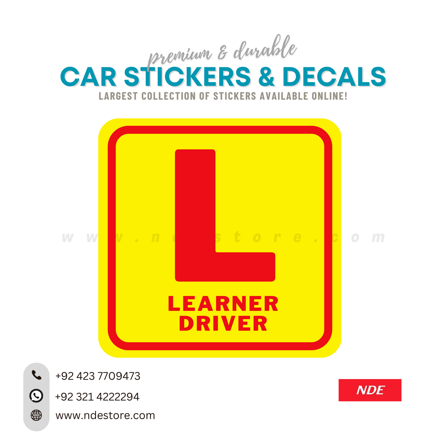 STICKER LEARNER DRIVER - ndestore.com