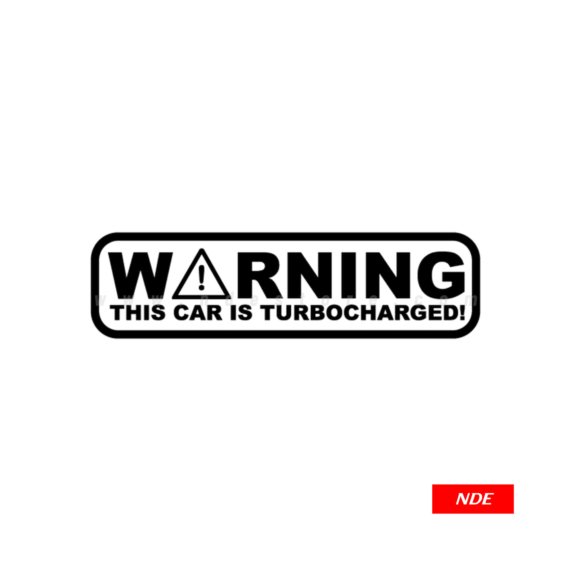 STICKER, WARNING TURBO CHARGED - ndestore.com