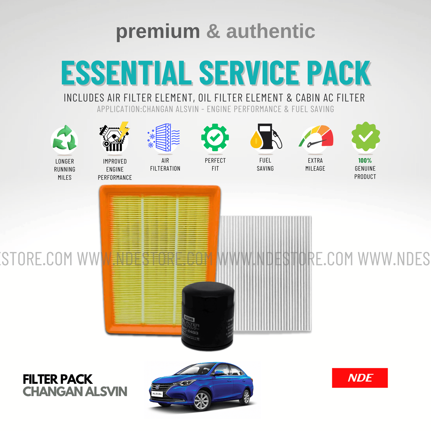 ESSENTIAL FILTER PACK FOR CHANGAN ALSVIN - ndestore.com