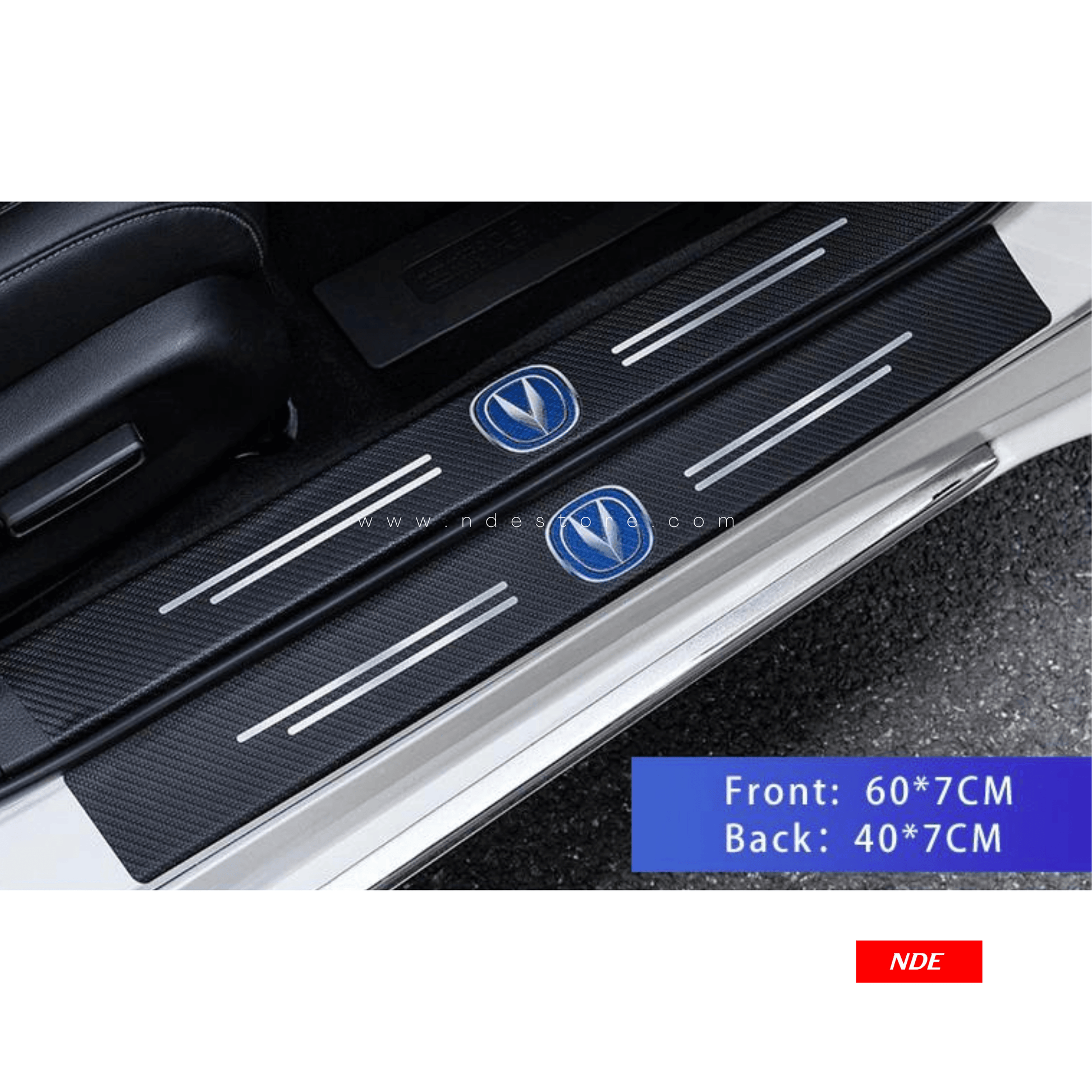 DOOR SILL AREA PROTECTION CARBON FIBER STICKER FOR CHANGAN OSHAN X7 - ndestore.com