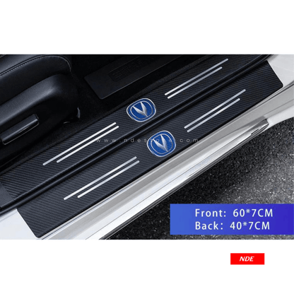 DOOR SILL AREA PROTECTION CARBON FIBER STICKER FOR CHANGAN OSHAN X7 - ndestore.com