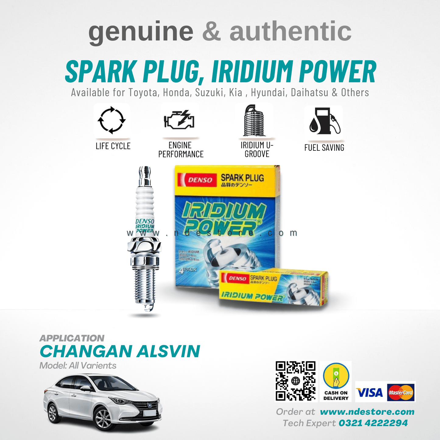 SPARK PLUG DENSO IRIDIUM POWER FOR CHANGAN ALSVIN - ndestore.com