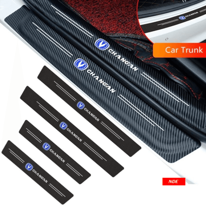 DOOR SILL AREA PROTECTION CARBON FIBER STICKER FOR CHANGAN OSHAN X7 - ndestore.com