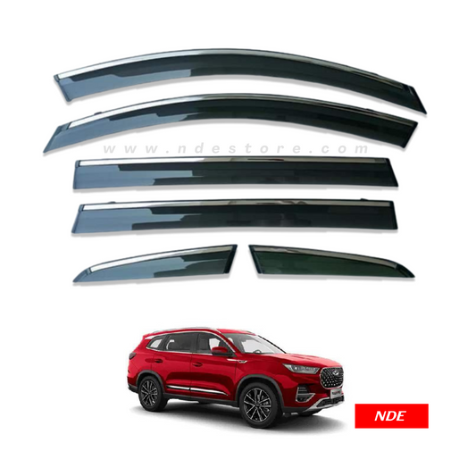 AIR PRESS BLACK TINTED DOOR WINDOW VISOR FOR CHERY TIGGO 8 PRO - TXR - ndestore.com