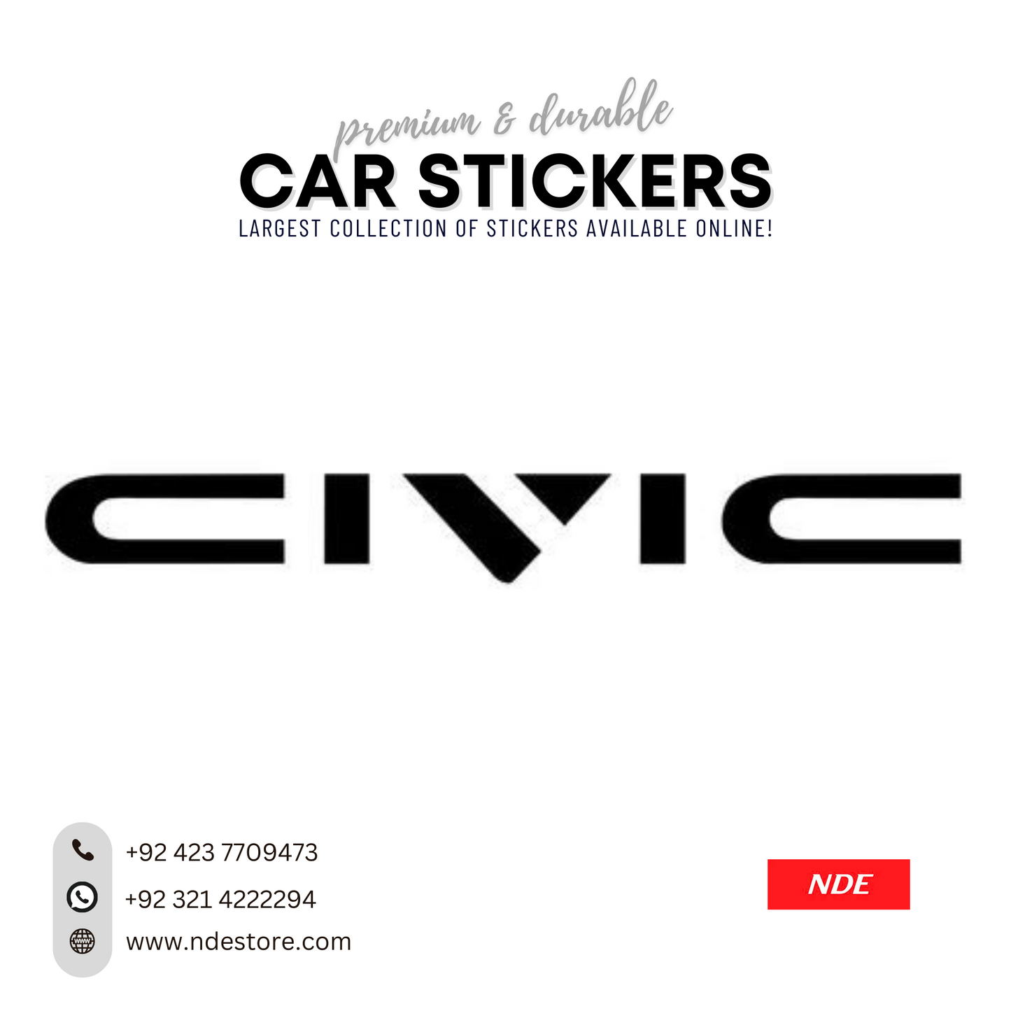 STICKER CIVIC LOGO NEW - ndestore.com