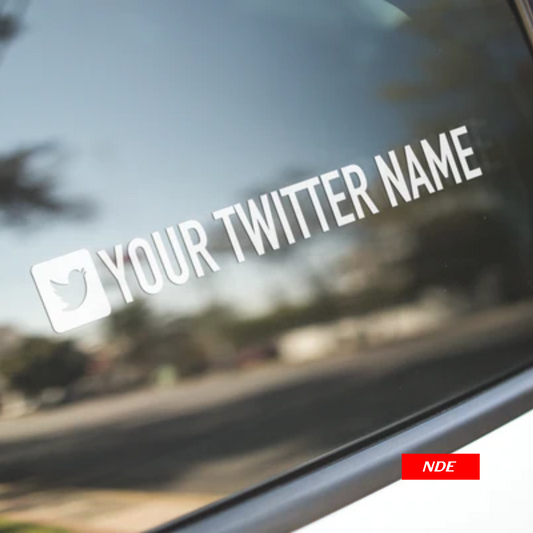 STICKER, CUSTOM NAME TWITTER