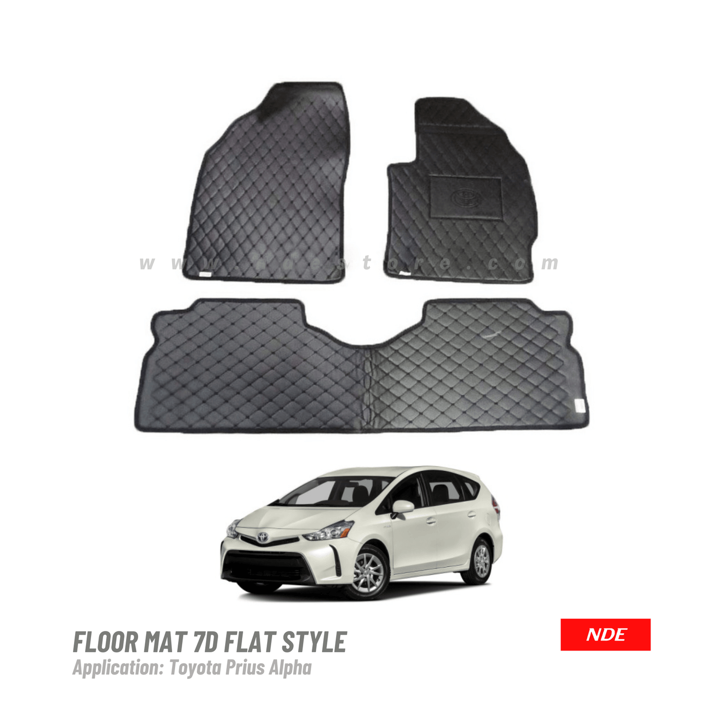 FLOOR MAT PREMIUM QUALITY FLAT 7D STYLE FOR TOYOTA PRIUS - ndestore.com