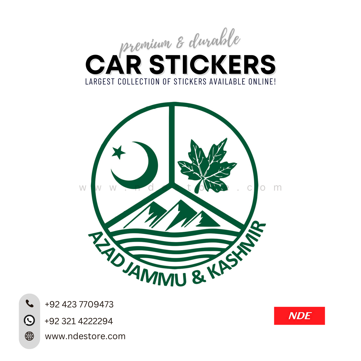 STICKER, AZAD JAMMU & KASHMIR