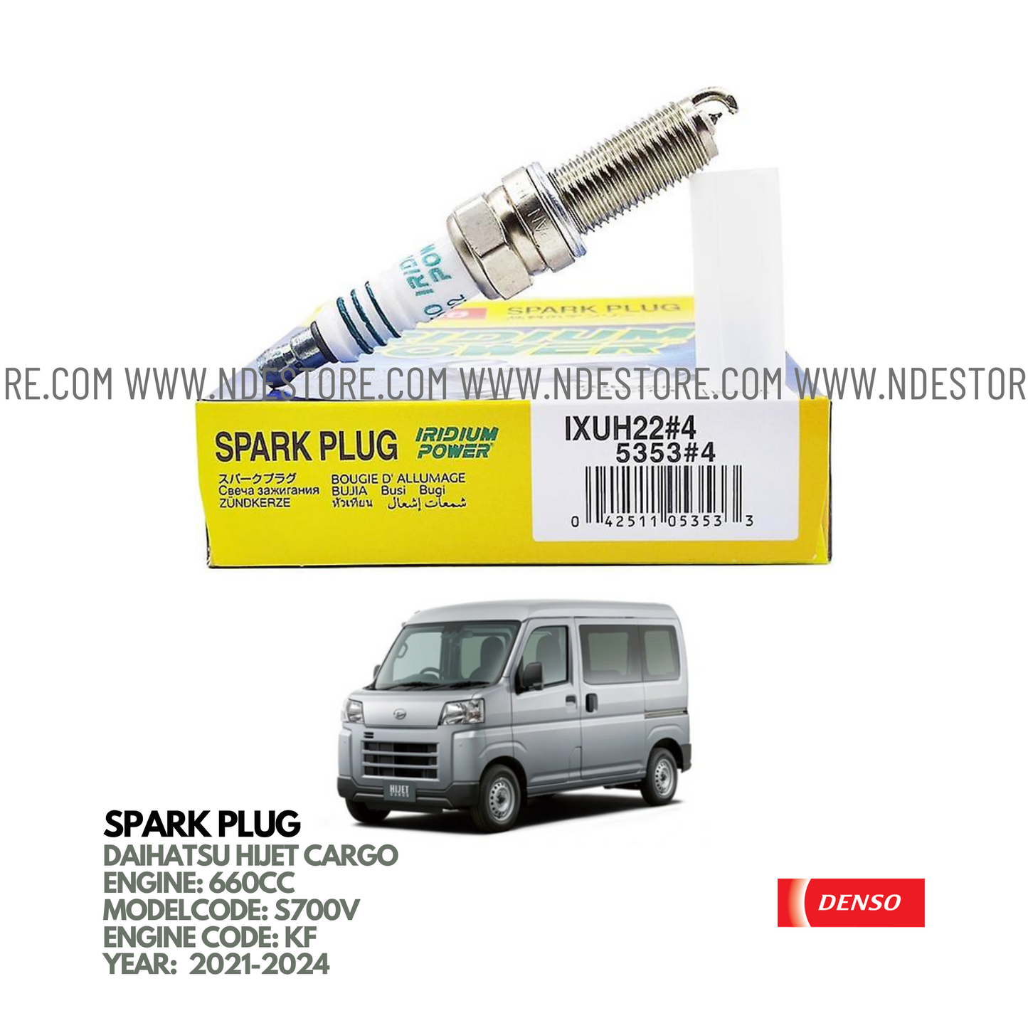 SPARK PLUG DENSO IRIDIUM FOR DAIHATSU CARGO (2021-2024)