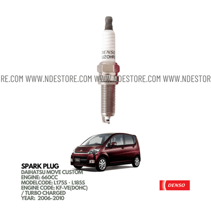 SPARK PLUG DENSO IRIDIUM FOR DAIHATSU MOVE CUSTOM (2006-2010) - ndestore.com