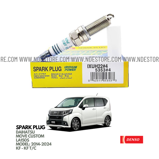 SPARK PLUG DENSO IRIDIUM FOR DAIHATSU MOVE CUSTOM (LA150S /LA160S)