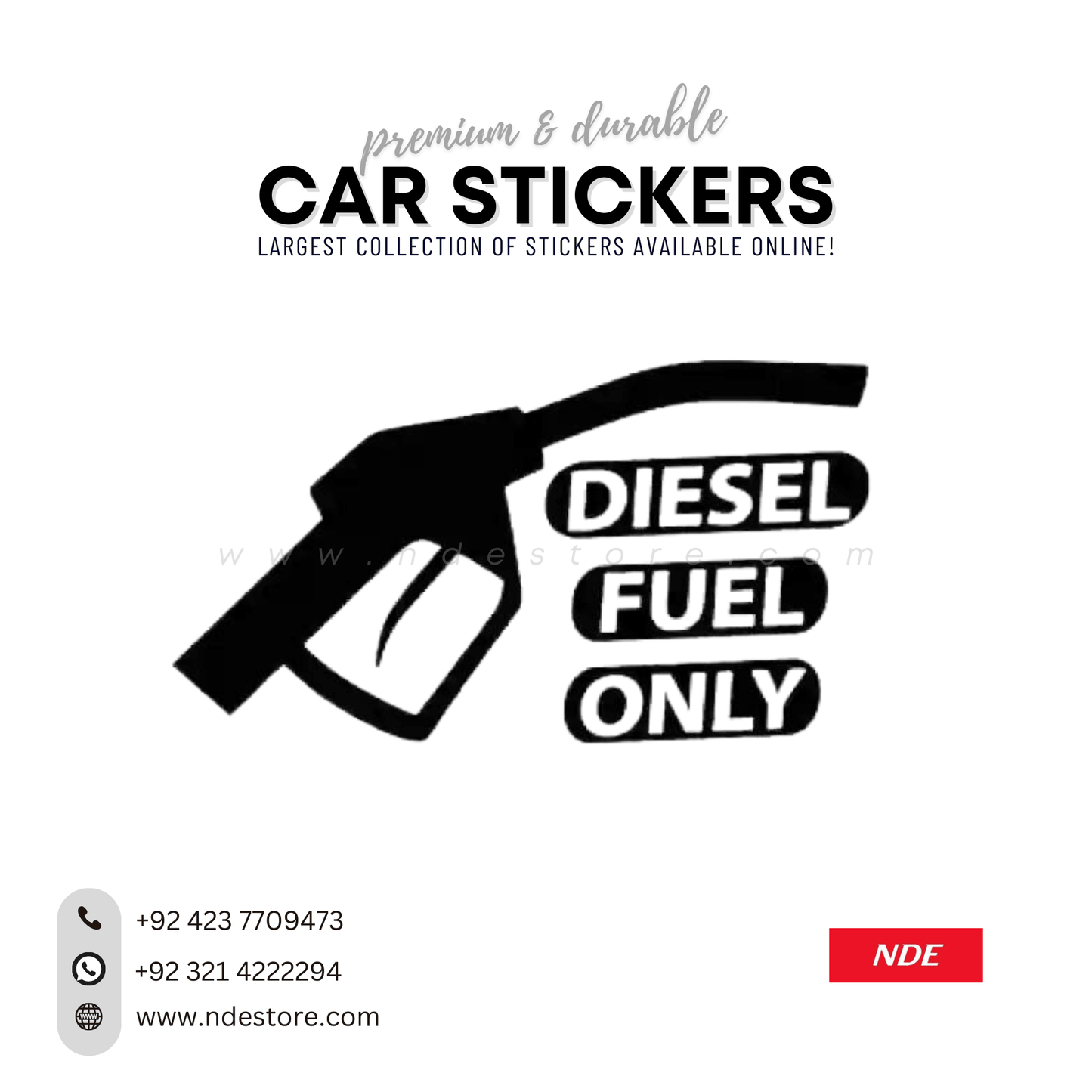 STICKER DIESEL FUEL ONLY - ndestore.com