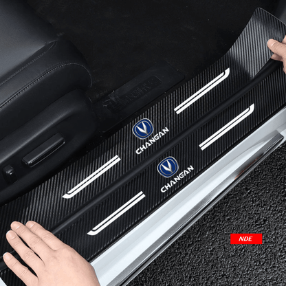 DOOR SILL AREA PROTECTION CARBON FIBER STICKER FOR CHANGAN - ndestore.com