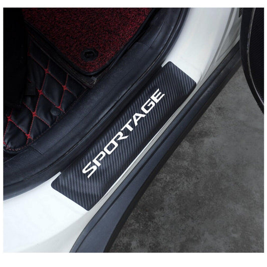 DOOR SILL AREA PROTECTION CARBON FIBER STICKER FOR KIA SPORTAGE - ndestore.com