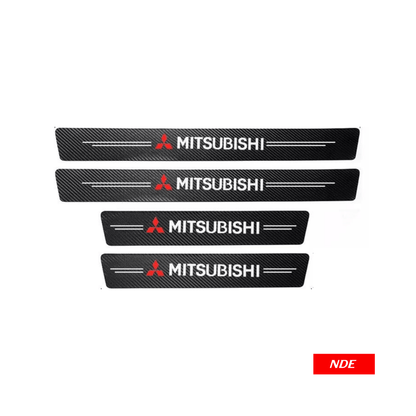 DOOR SILL AREA PROTECTION CARBON FIBER STICKER FOR MITSUBISHI - ndestore.com