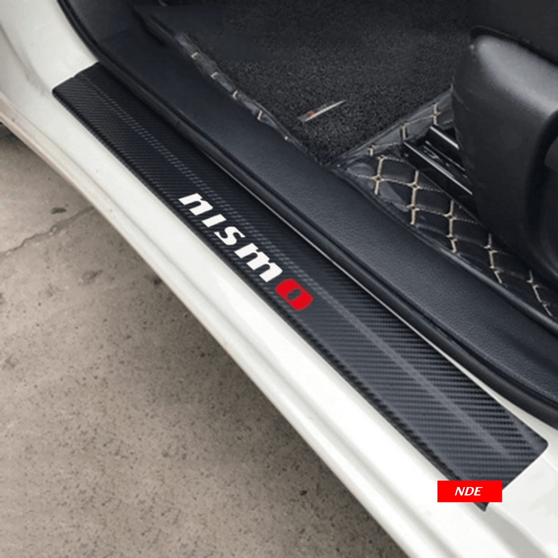 DOOR SILL AREA PROTECTION CARBON FIBER STICKER FOR NISSAN (NISMO) - ndestore.com