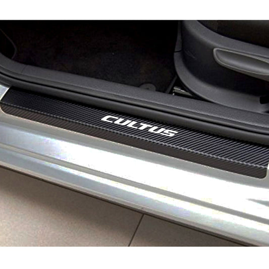 DOOR SILL AREA PROTECTION CARBON FIBER STICKER FOR SUZUKI CULTUS