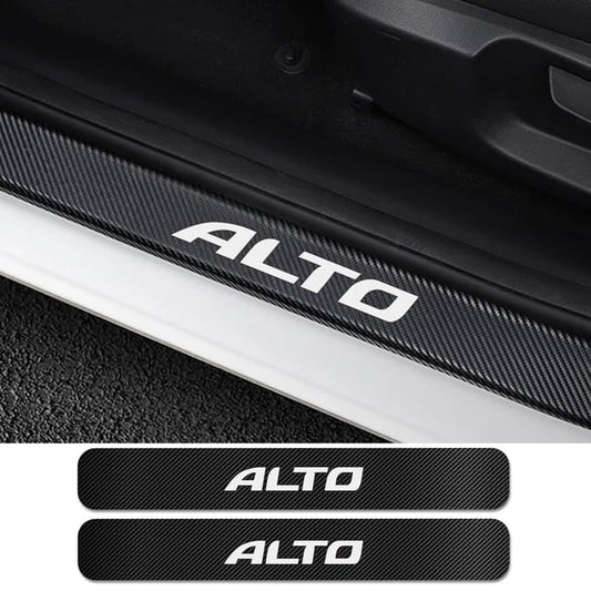 DOOR SILL AREA PROTECTION CARBON FIBER STICKER FOR SUZUKI ALTO