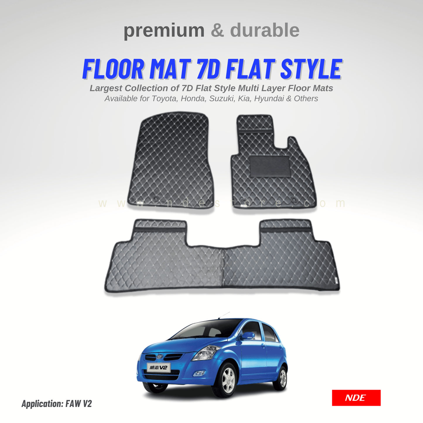 FLOOR MAT 7D FLAT STYLE FOR FAW V2 - ndestore.com