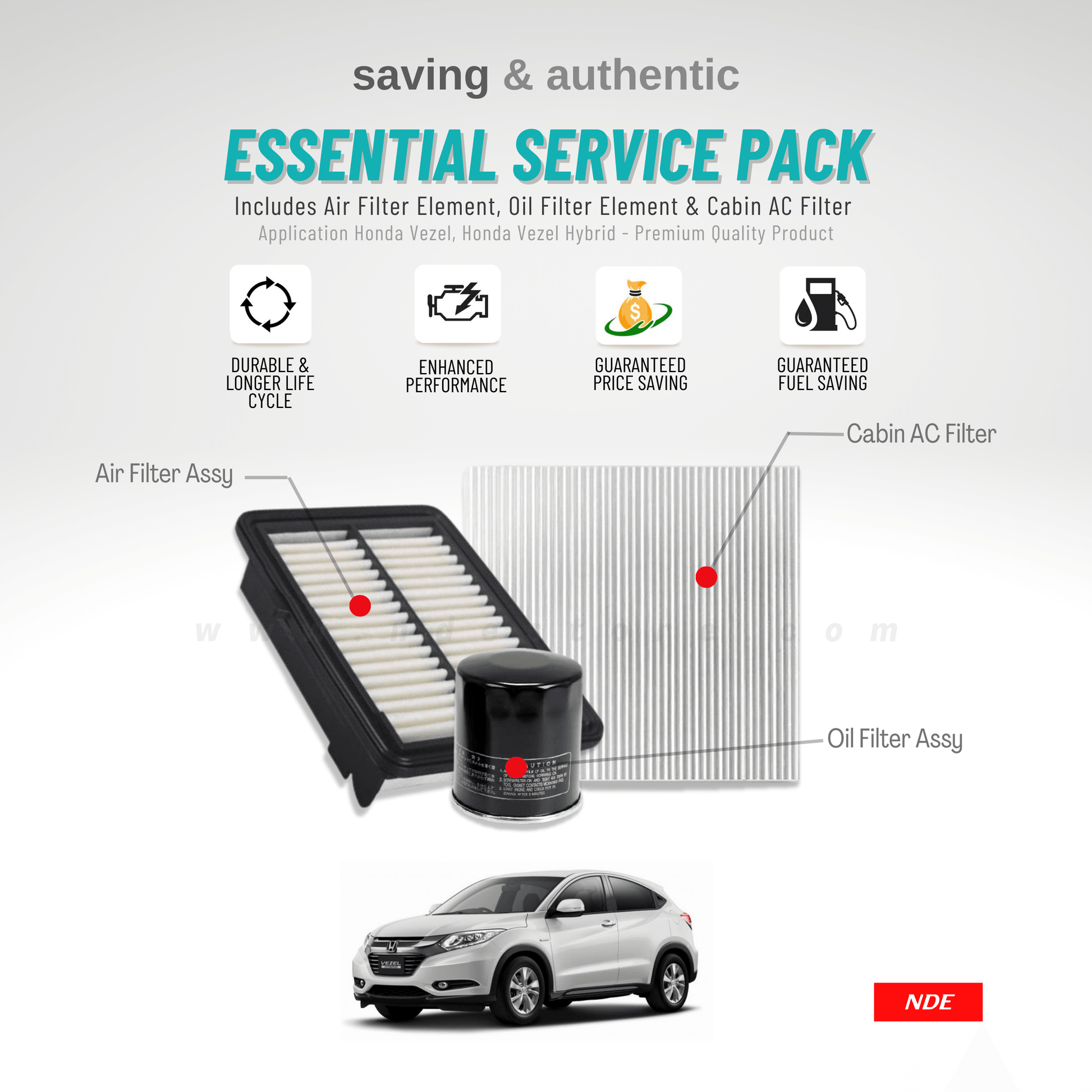 ESSENTIAL FILTER PACK DENSO FOR HONDA VEZEL - ndestore.com