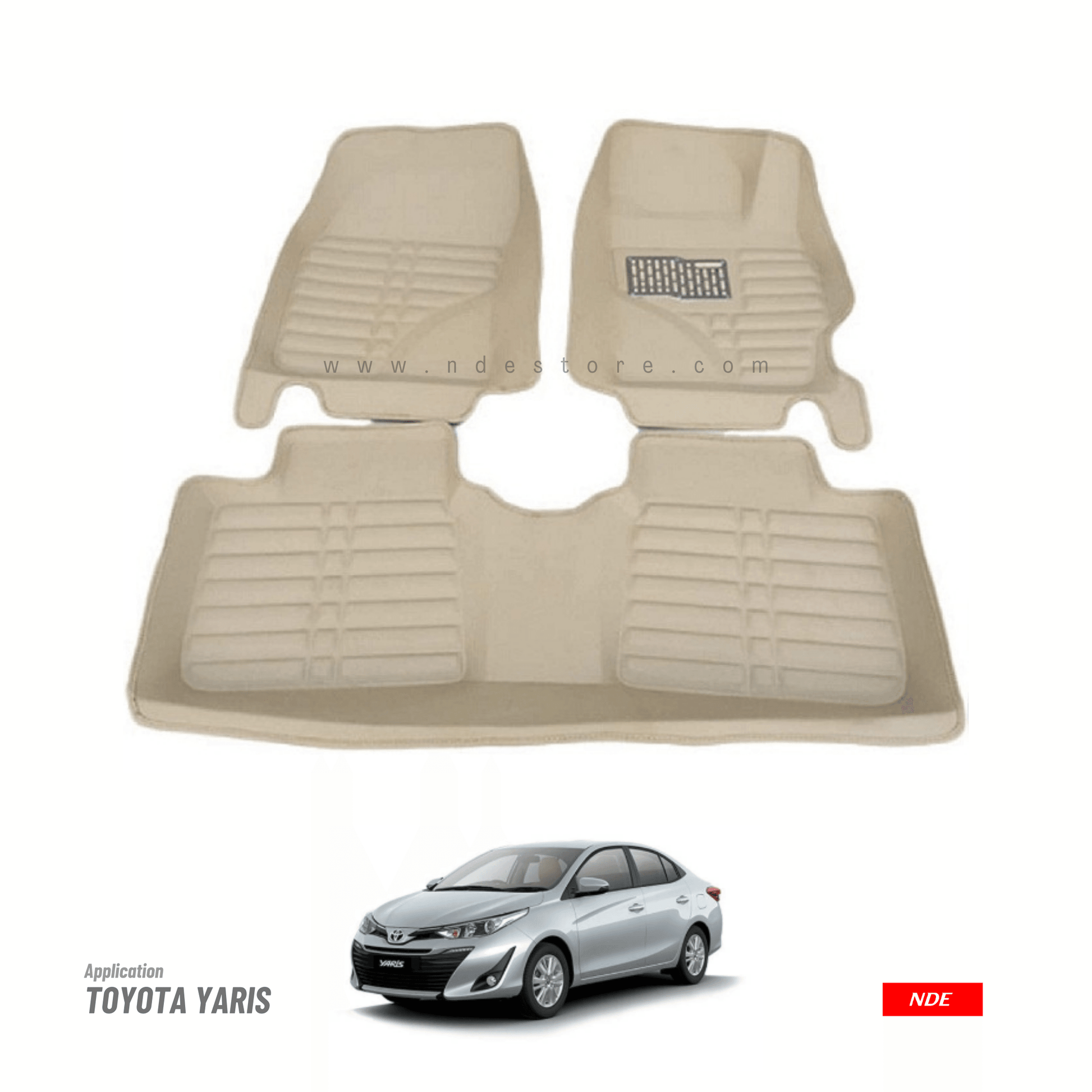 FLOOR MAT 5D STYLE FOR TOYOTA YARIS - ndestore.com