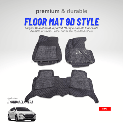 FLOOR MAT 9D STYLE FOR HYUNDAI ELANTRA - ndestore.com