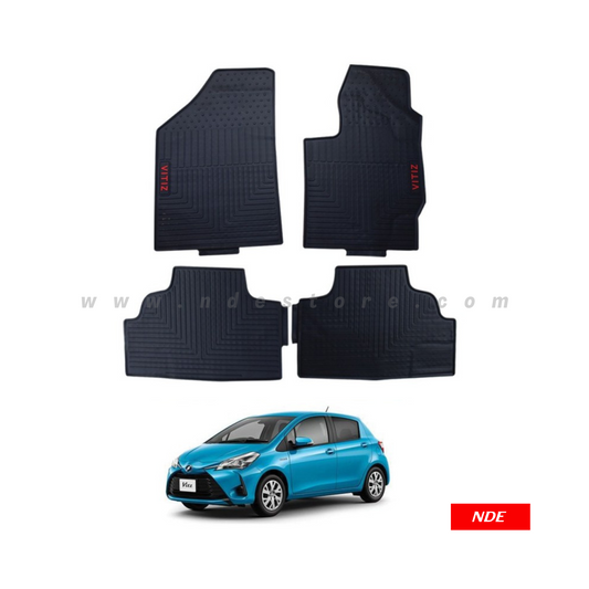 FLOOR MAT RUBBER / LATEX ANTI SLIP SILICONE FOR TOYOTA VITZ (2018-2022) (IMPORTED)