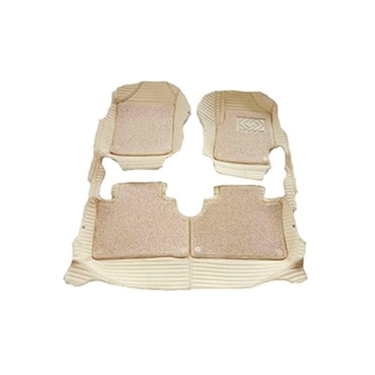 FLOOR MAT 9D STYLE BEIGE COLOR FOR SUZUKI WAGON R - ndestore.com