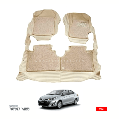 FLOOR MAT 9D STYLE FOR TOYOTA YARIS - ndestore.com