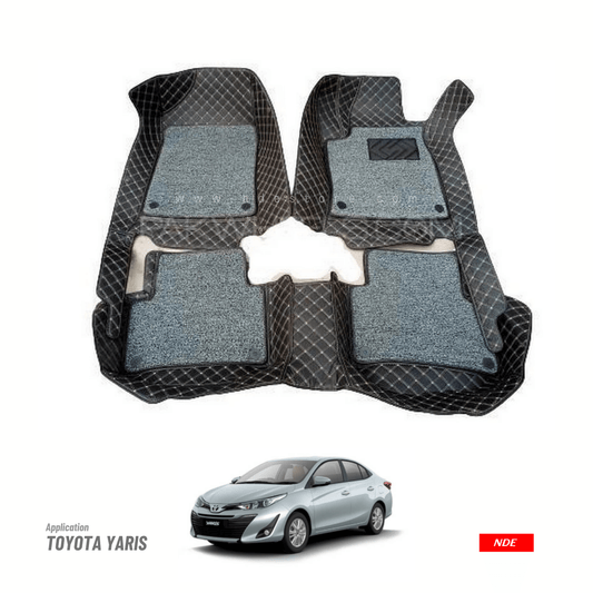 FLOOR MAT 9D STYLE FOR TOYOTA YARIS - ndestore.com