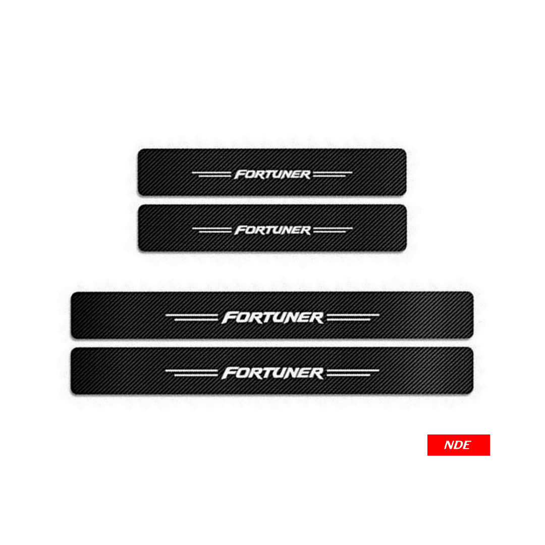 DOOR SILL AREA PROTECTION CARBON FIBER STICKER FOR FORTUNER - ndestore.com