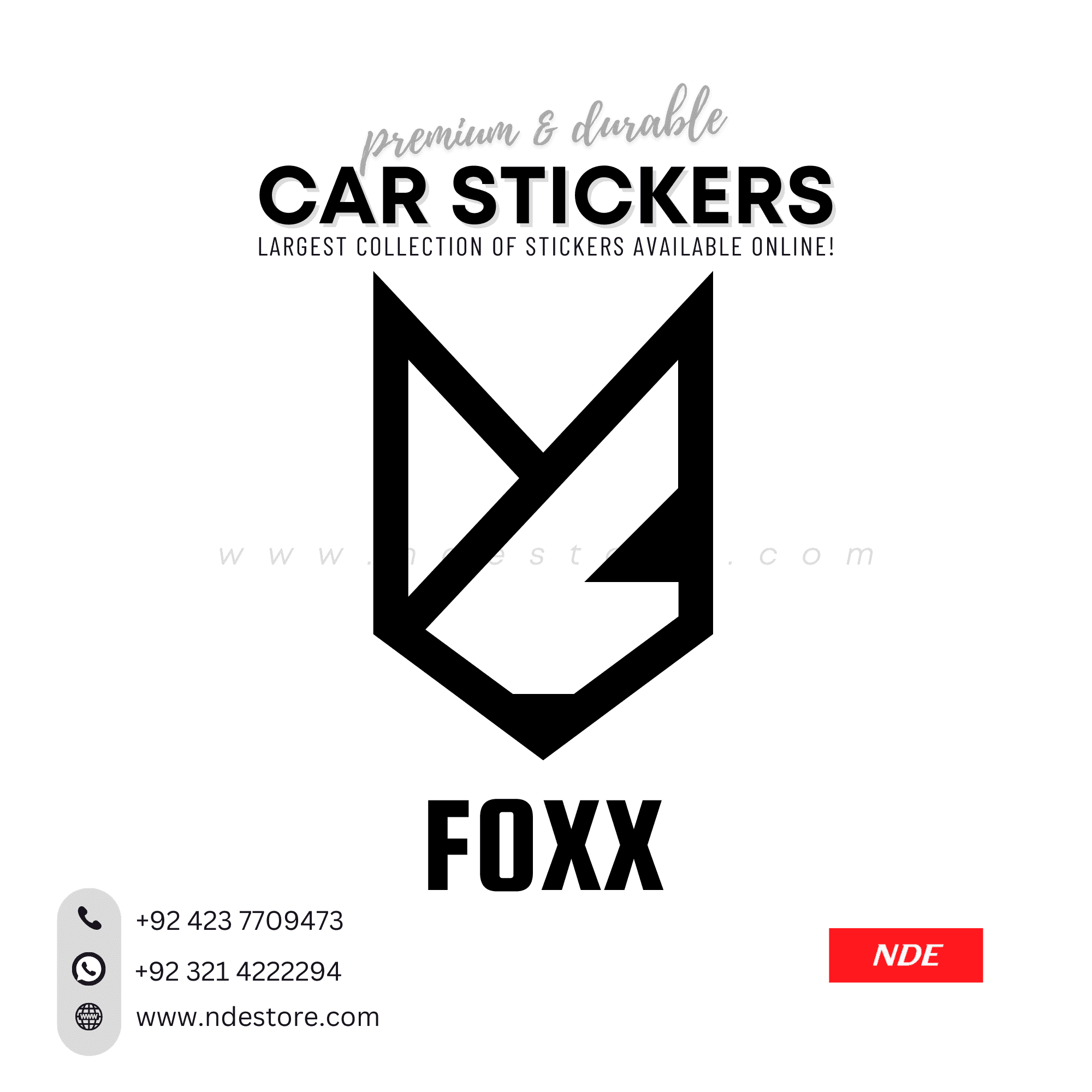 STICKER, FOX (FO-004) – NDE STORE