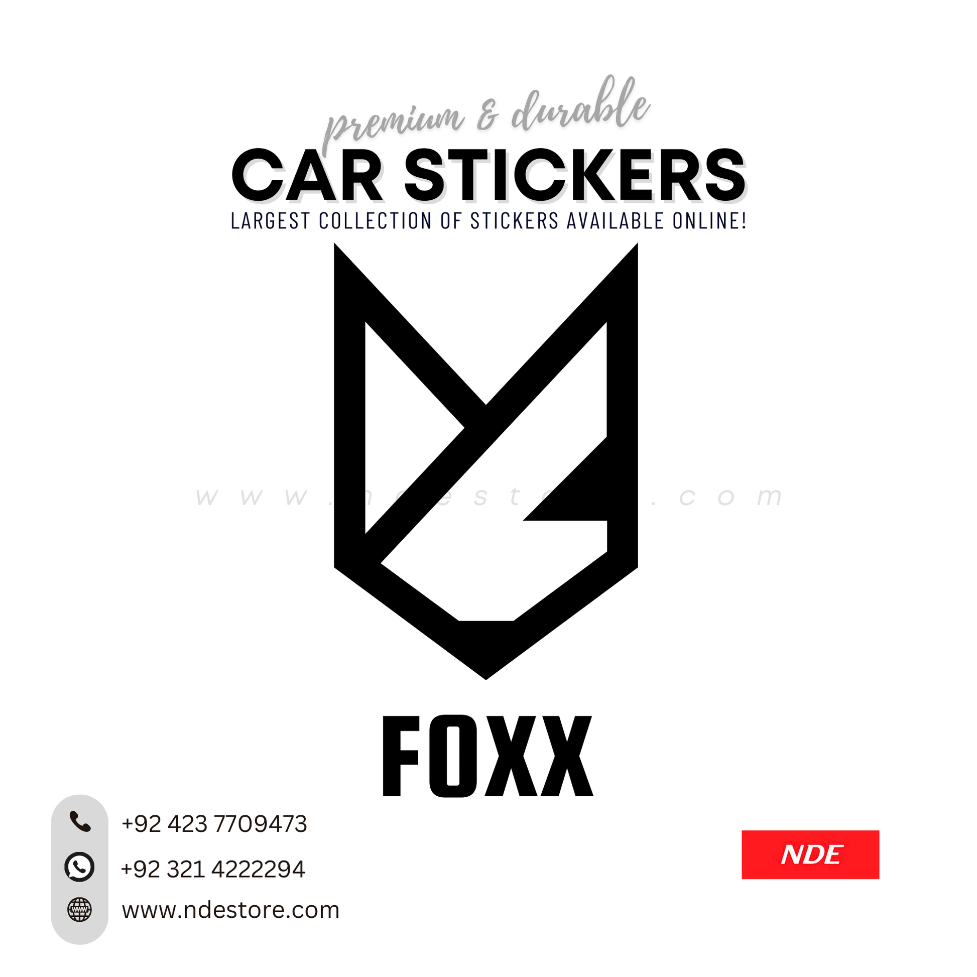 STICKER, FOX (FO-004) - ndestore.com