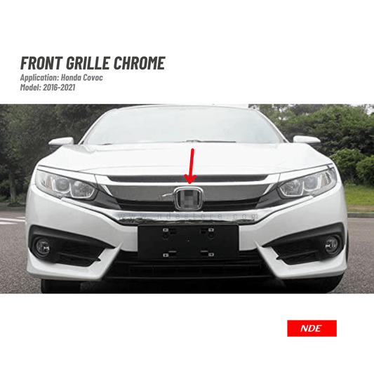 FRONT GRILLE CHROME GENUINE FOR HONDA CIVIC (2016-2021) - ndestore.com