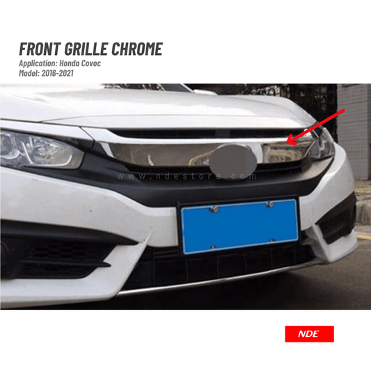 FRONT GRILLE CHROME IMPORTED FOR HONDA CIVIC (2016-2021) - ndestore.com