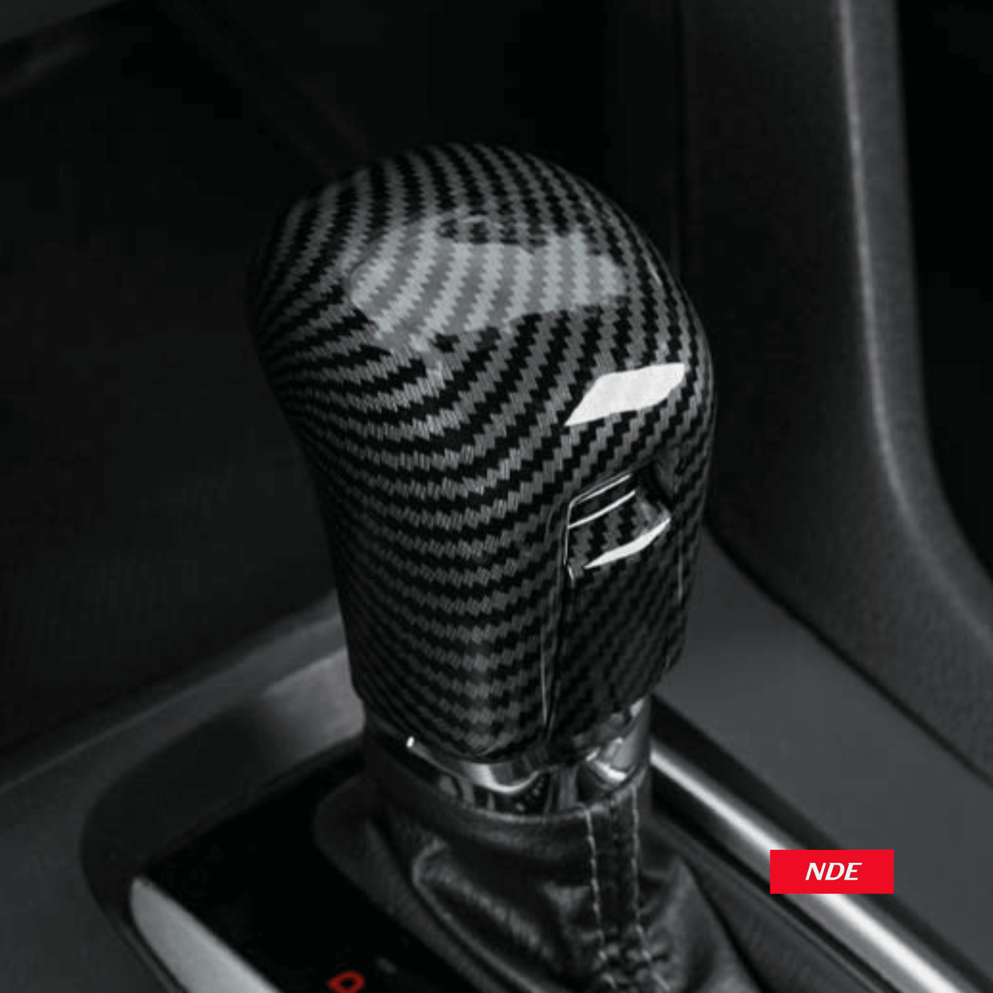 GEAR SHIFT KNOB CARBON FIBER STYLE COVER FOR HONDA CIVIC (2017-2021) - ndestore.com