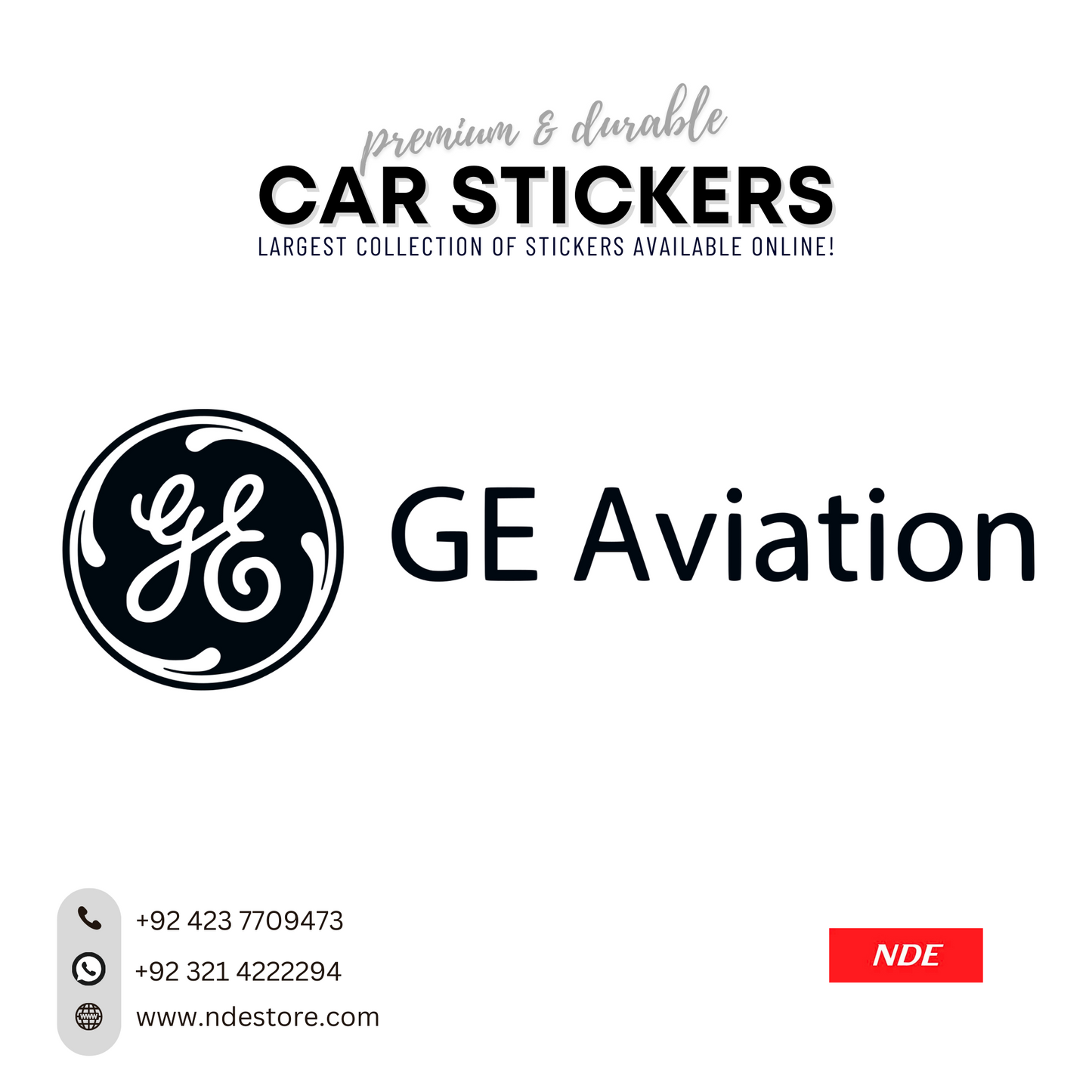 STICKER GENERAL ELECTRONICS AVIATION