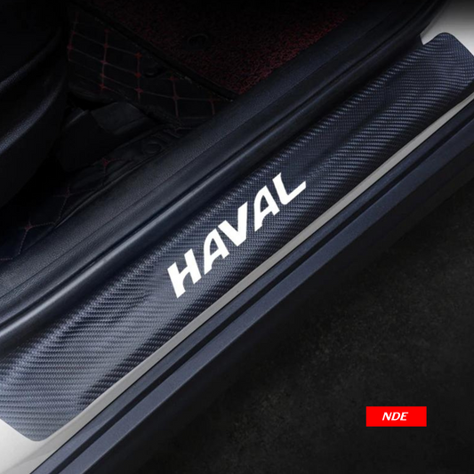 DOOR SILL AREA PROTECTION CARBON FIBER STICKER FOR HAVAL - ndestore.com