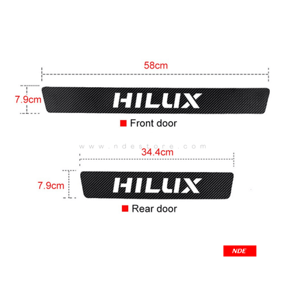 DOOR SILL AREA PROTECTION CARBON FIBER STICKER FOR TOYOTA HILUX - ndestore.com