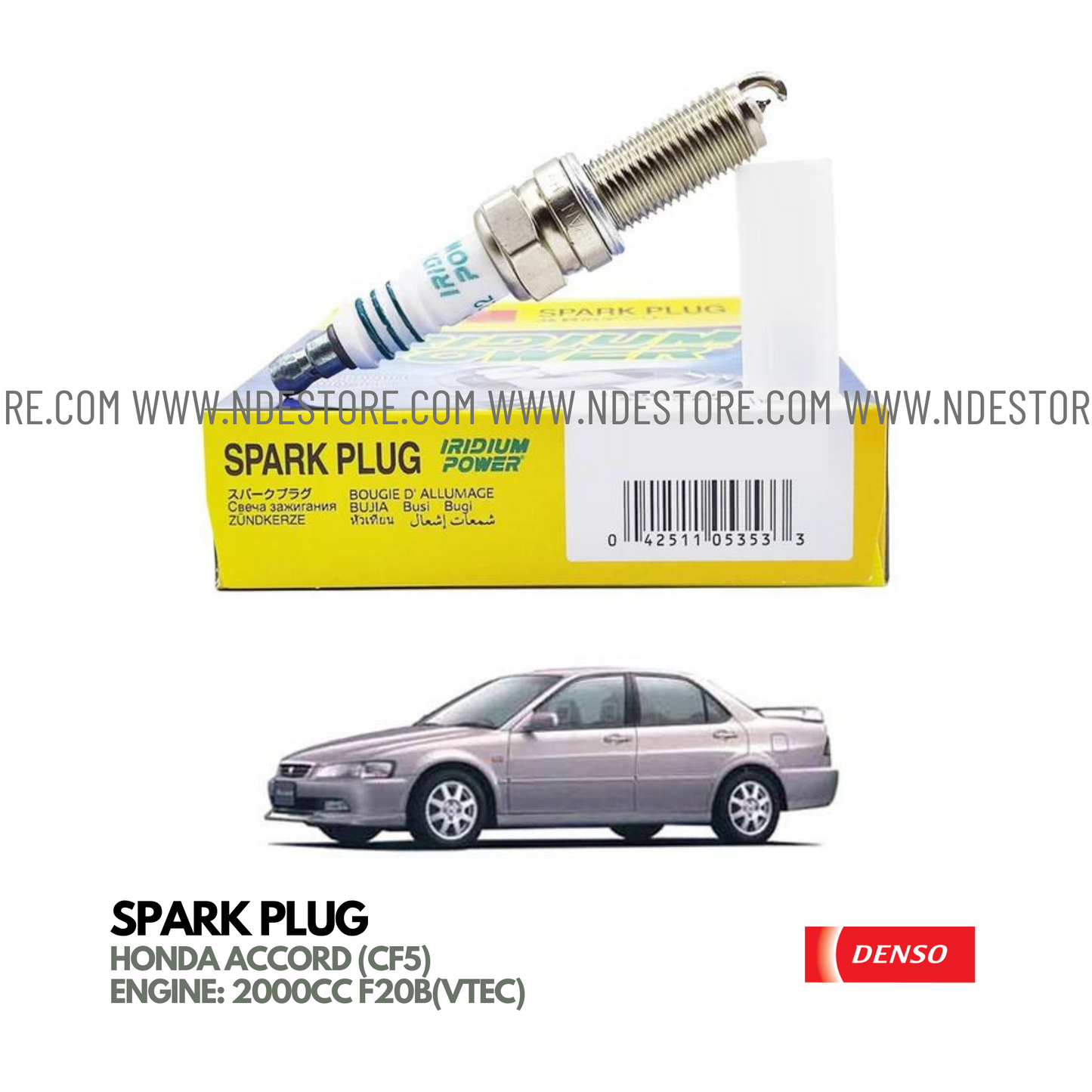 SPARK PLUG DENSO IRIDIUM POWER FOR HONDA ACCORD CF5