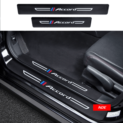 DOOR SILL AREA PROTECTION CARBON FIBER STICKER FOR HONDA ACCORD (NEW DESIGN) - ndestore.com