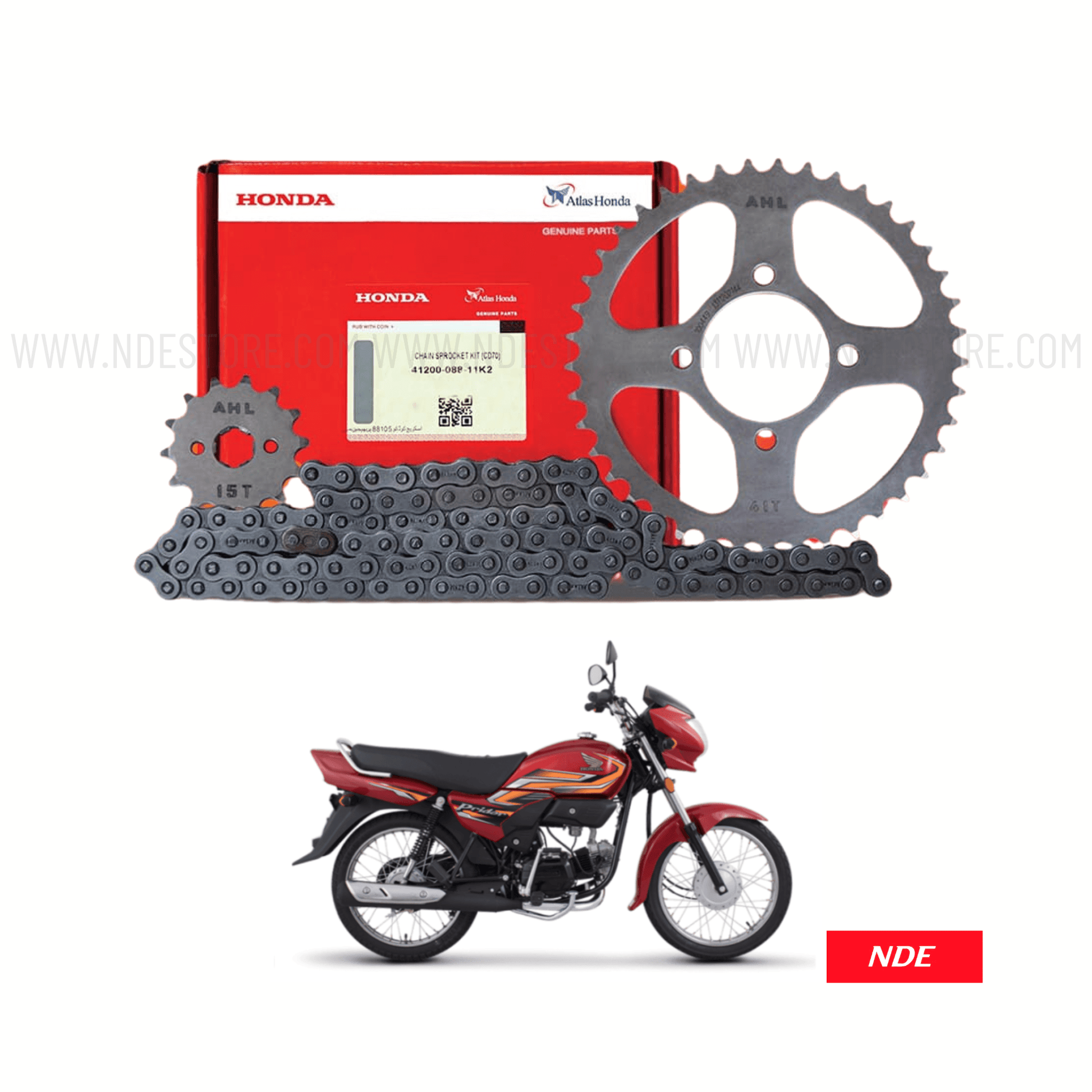 CHAIN SPROCKET KIT FOR HONDA PRIDOR - ndestore.com