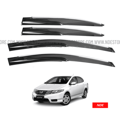 AIR PRESS BLACK TINTED DOOR WINDOW VISOR FOR HONDA CITY (2008-2021) - ndestore.com