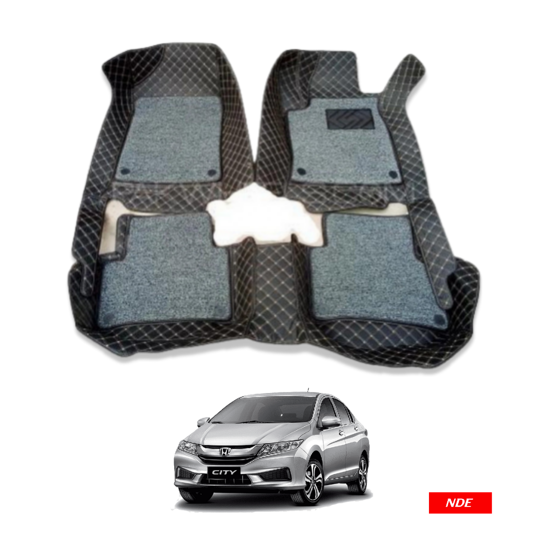 FLOOR MAT 9D STYLE BLACK FOR HONDA CITY (2021-2024)