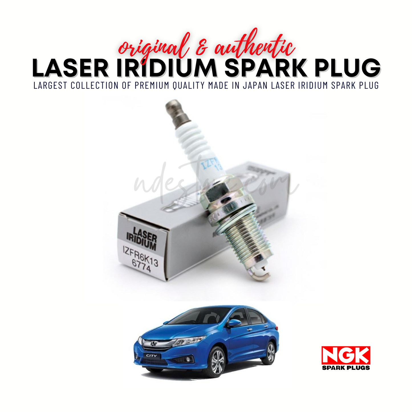 SPARK PLUG NGK LASER IRIDIUM FOR HONDA CITY (2008-2021)